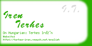 iren terhes business card